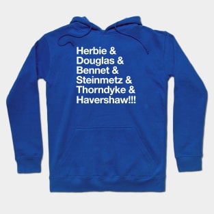 Herbie - Original “&” List (White on Blue) Hoodie